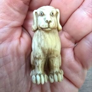 Japanese Nutsuke Dog Carving